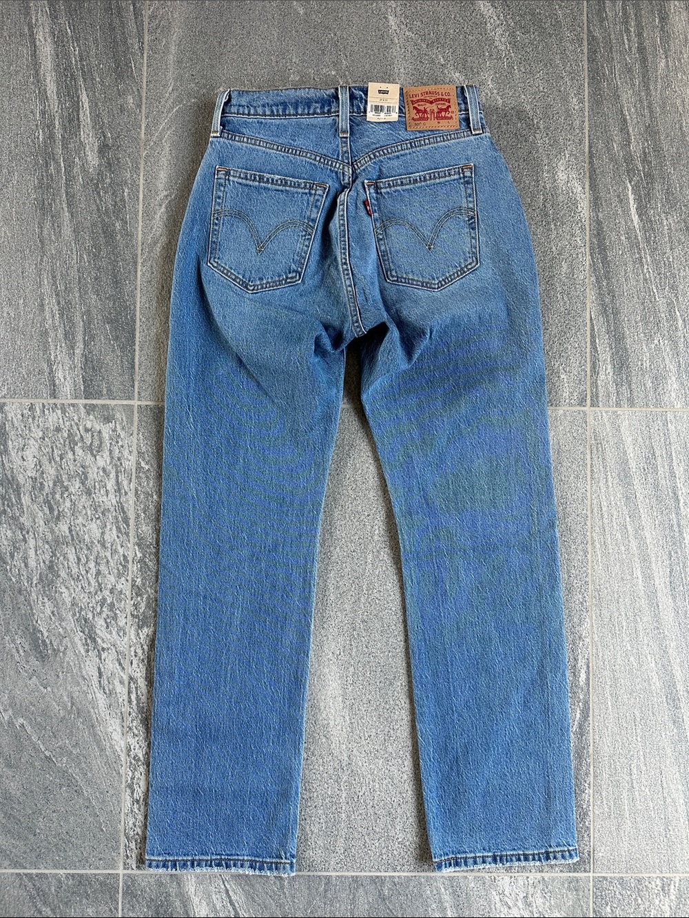 NWT Levi’s 501 Curve Jeans 27x30 High Rise Straight Leg Button Fly Stretch Denim - Picture 10 of 14